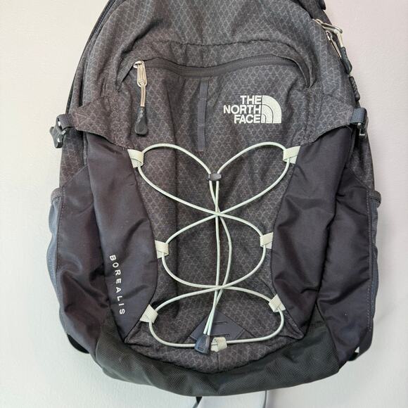 The North Face Women's Borealis Backpack Asphalt Grey Heather Subtle Green - Picture 2 of 13